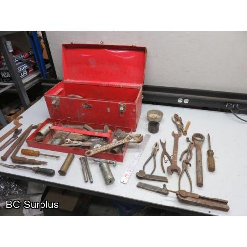 T-592: Red Benchmark Toolbox & Contents – 1 Lot