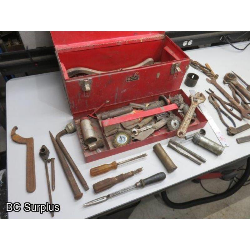 T-592: Red Benchmark Toolbox & Contents – 1 Lot