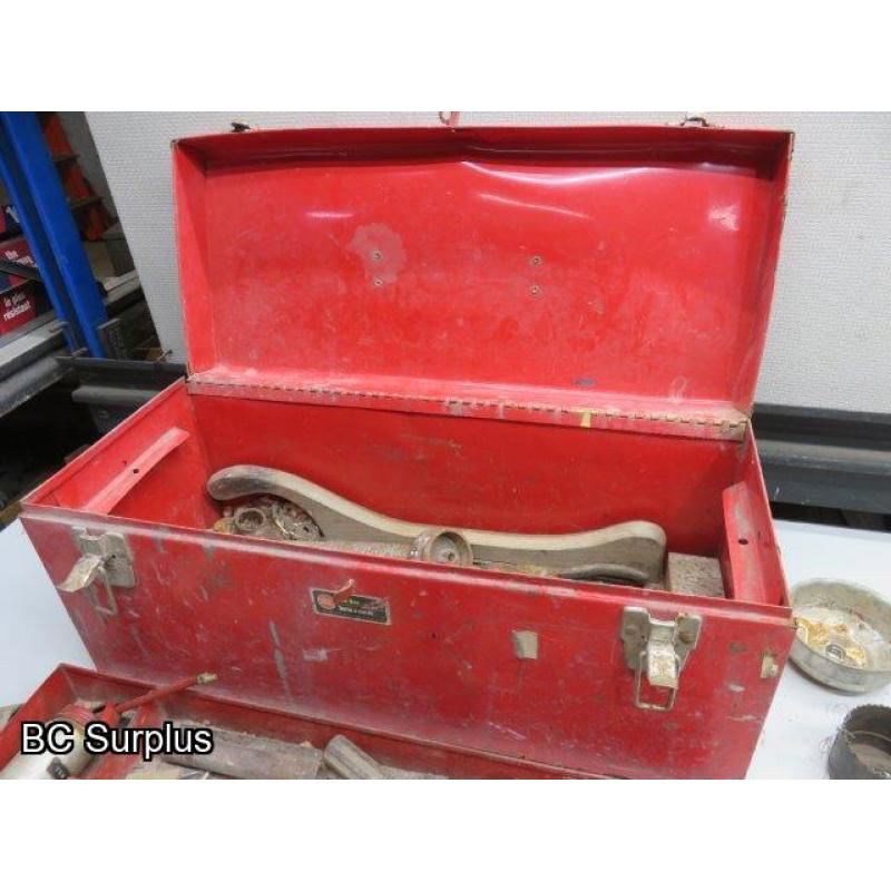 T-592: Red Benchmark Toolbox & Contents – 1 Lot