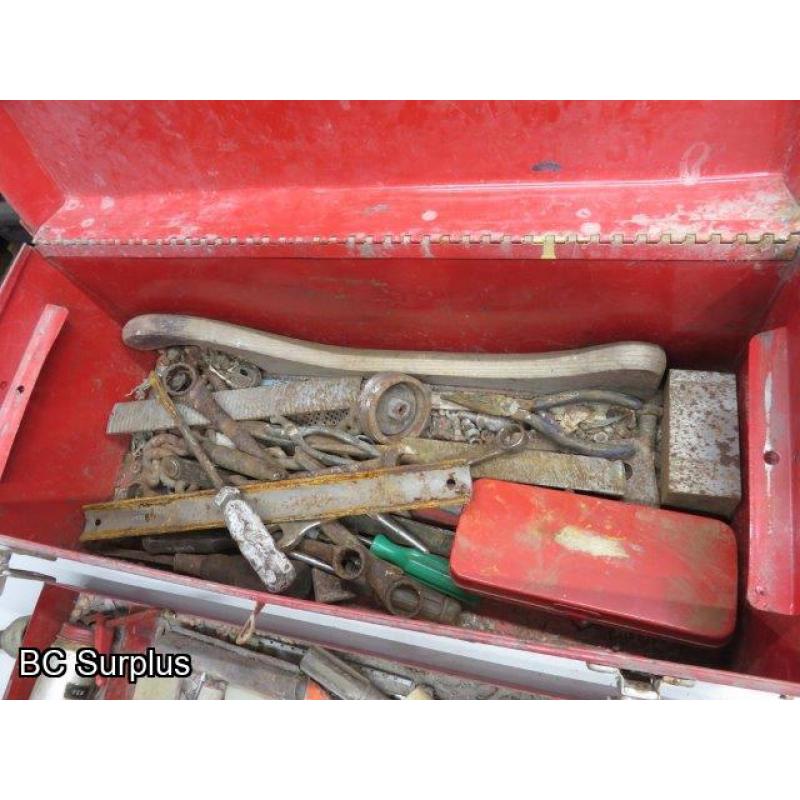 T-592: Red Benchmark Toolbox & Contents – 1 Lot