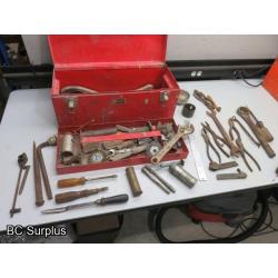 T-592: Red Benchmark Toolbox & Contents – 1 Lot