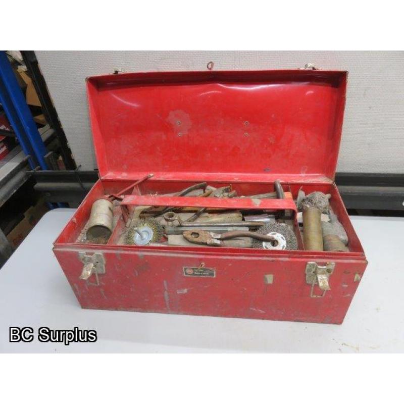 T-592: Red Benchmark Toolbox & Contents – 1 Lot