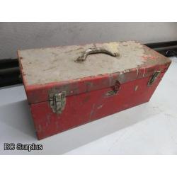 T-592: Red Benchmark Toolbox & Contents – 1 Lot