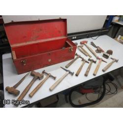 T-594: Beach Toolbox & Bodywork Hammers – 1 Lot