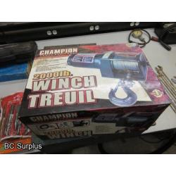 T-601: Champion 2000lb Winch – Boxed