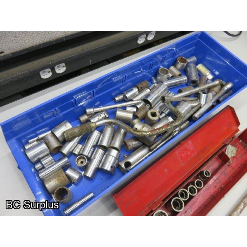 T-613: Husky Socket Set; Bin of Various Sockets – 1 Lot