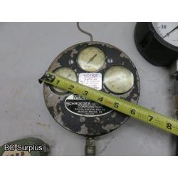 T-614: Vintage Testing Gauges – 3 Items