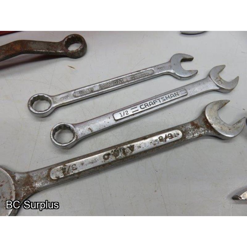 T-632: Wrenches & Hand Tools – SAE and Metric – 1 Lot