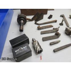 T-639: Lathe Accessories; Cutters & Centres – 1 Lot