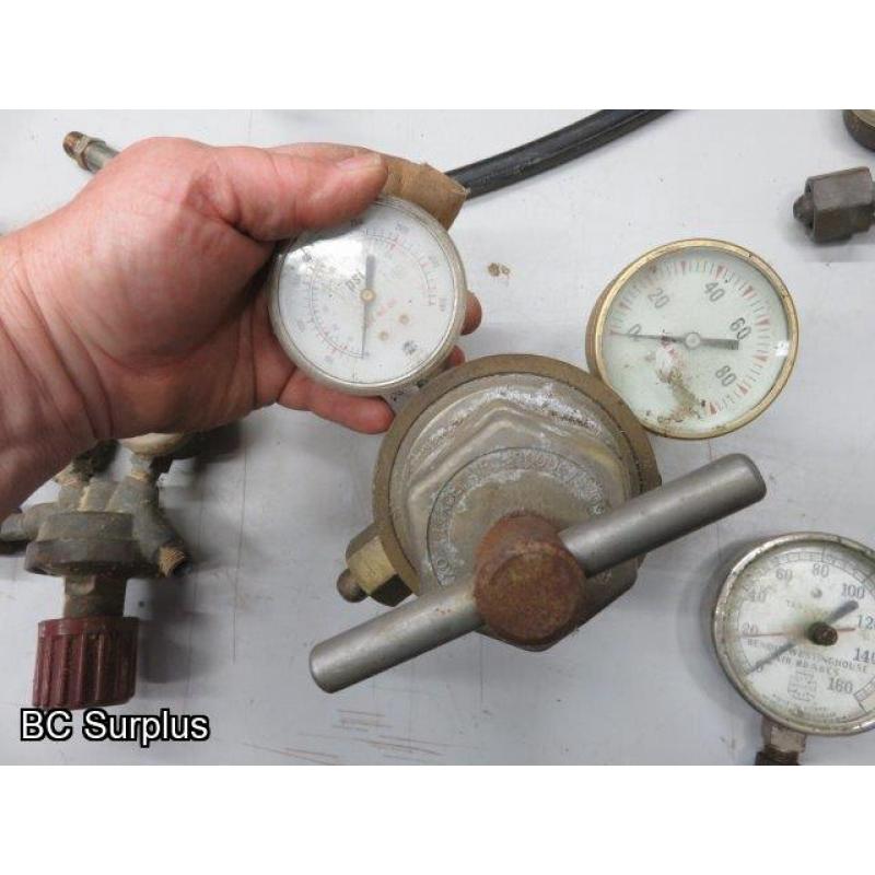 T-653: Welding Gauges; Pressure Gauges; Regulators – 1 Lot