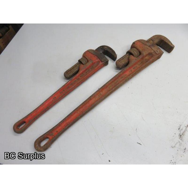 T-656: Ridgid Pipe Wrenches – 2 Items