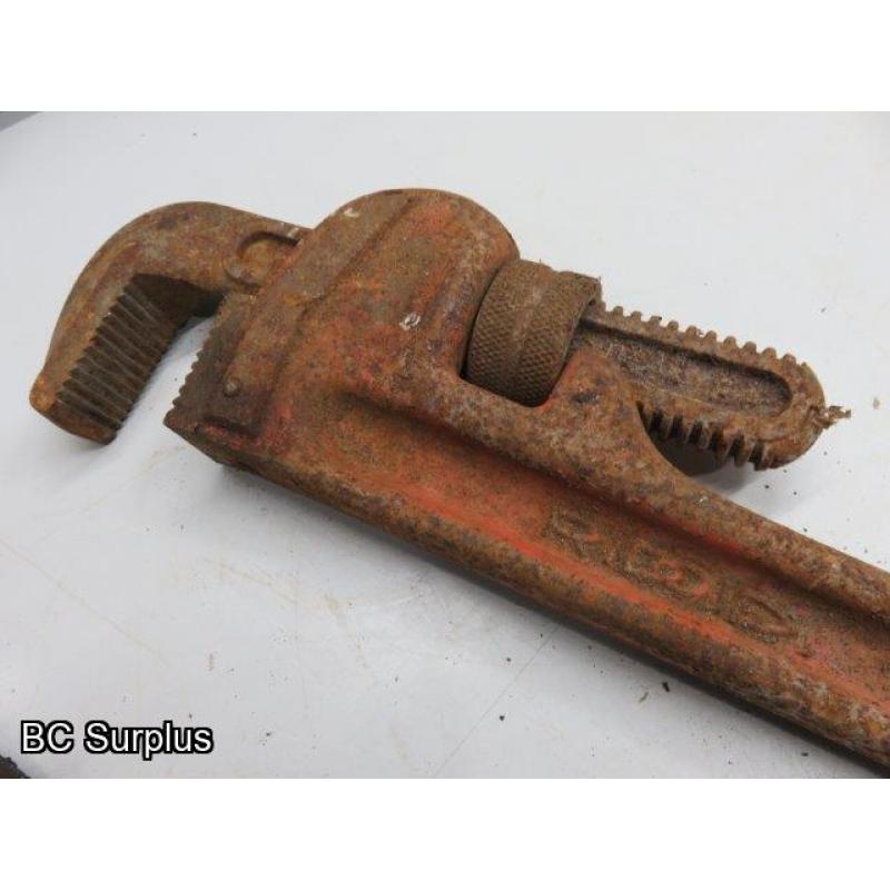 T-656: Ridgid Pipe Wrenches – 2 Items