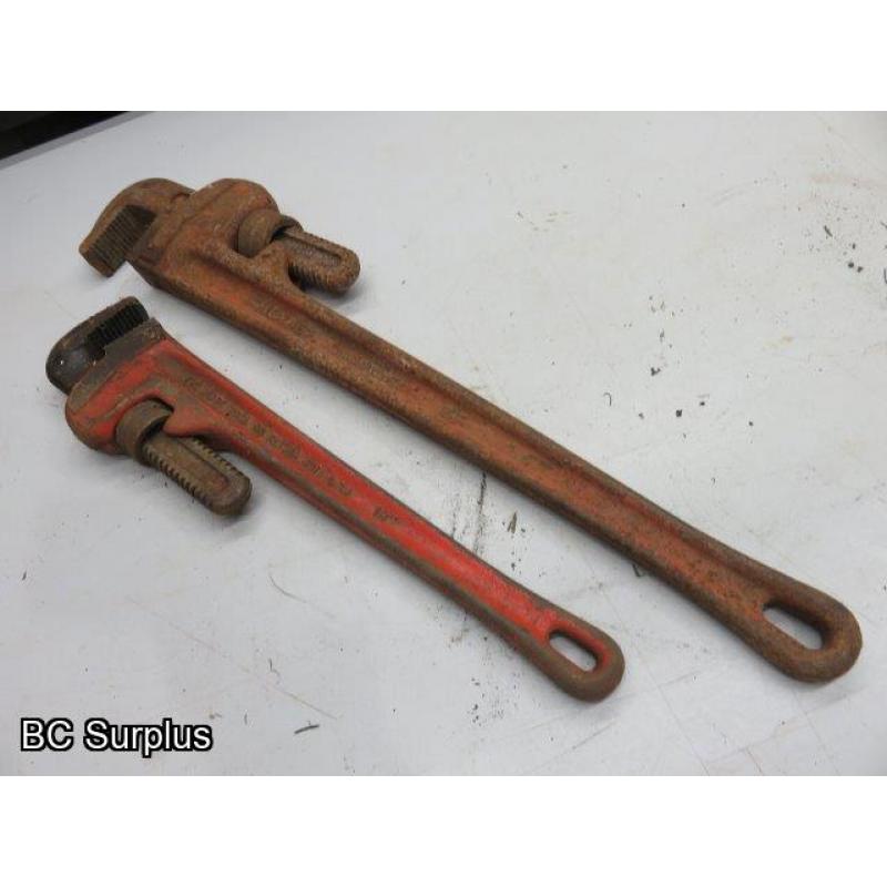 T-656: Ridgid Pipe Wrenches – 2 Items