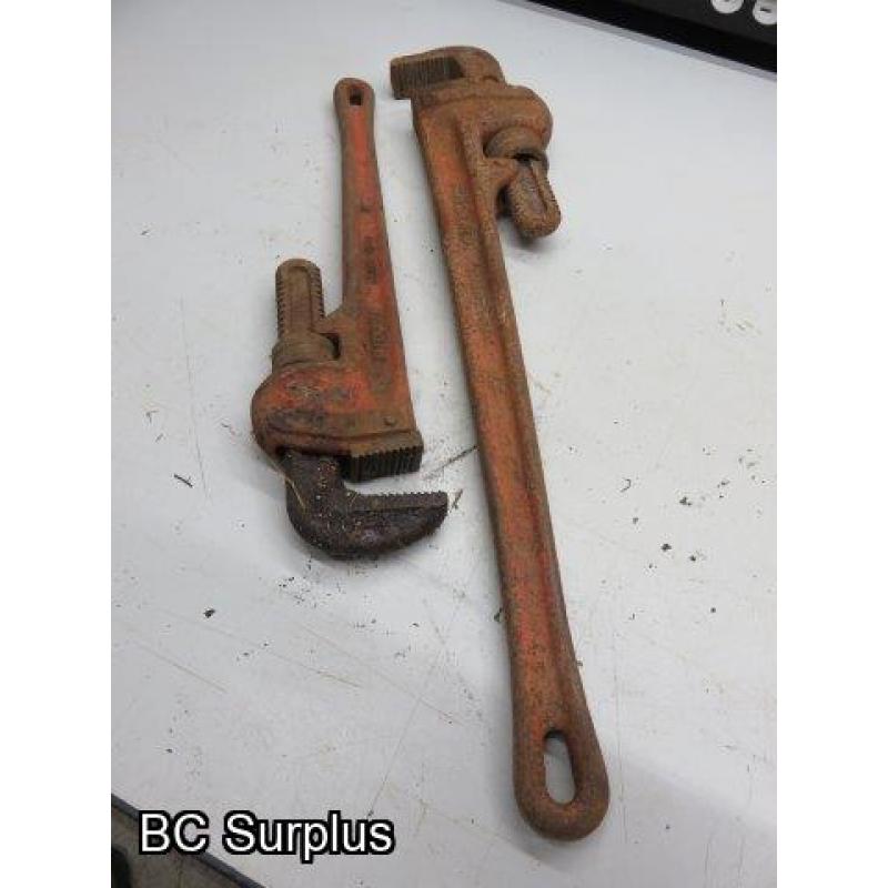 T-656: Ridgid Pipe Wrenches – 2 Items