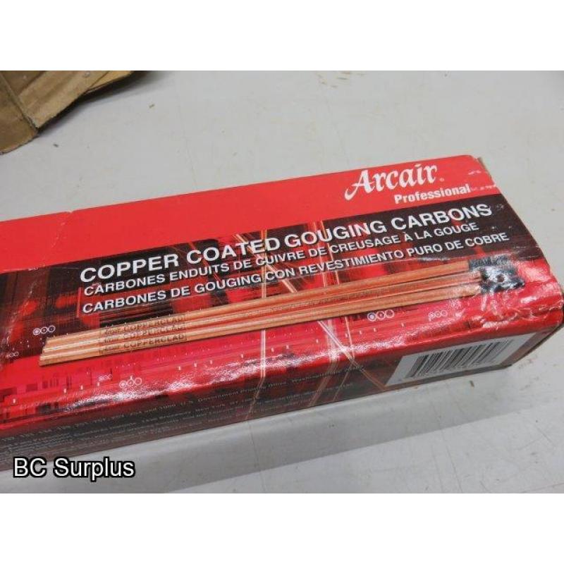 T-649: Arcair Copper-Coated Gouging Rods – 9 Boxes