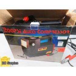 T-672: Compressor; Casters; Battery Tender; Tachometer -1 Lot