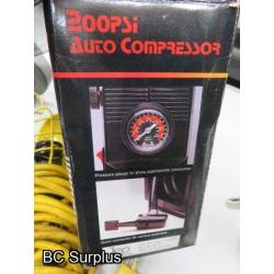 T-672: Compressor; Casters; Battery Tender; Tachometer -1 Lot