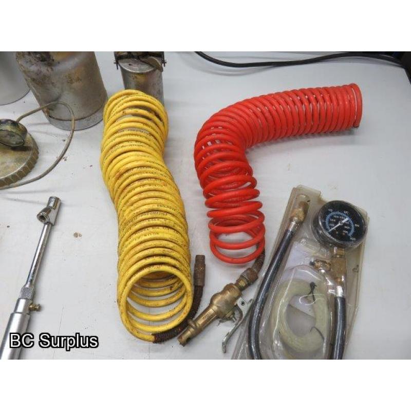 T-673: Air Regulator; Paint Guns; Air Fittings – 1 Lot