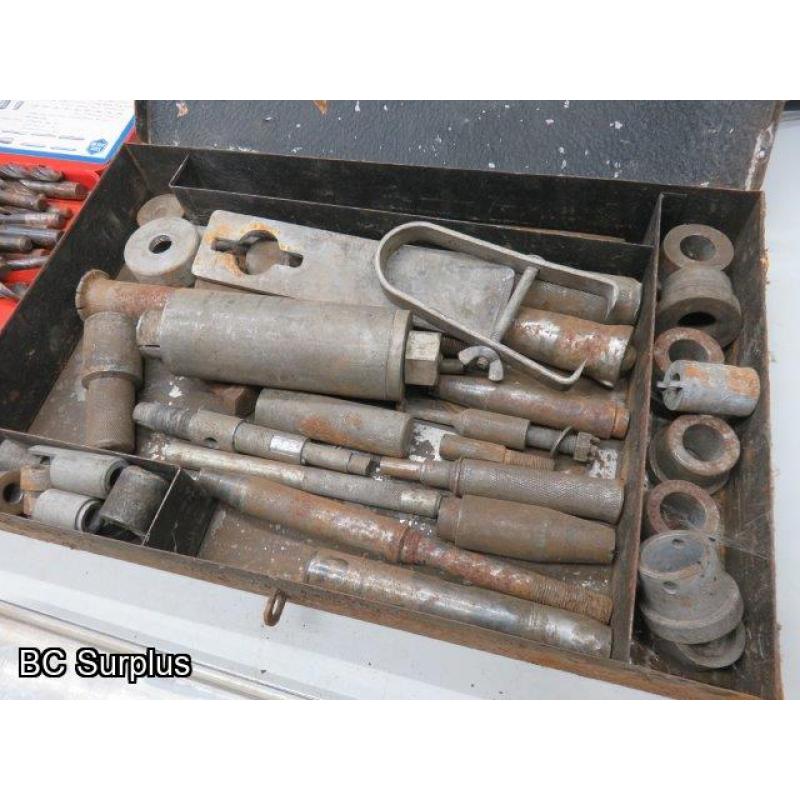 T-679: Drill Bits; Taps; Rivet Set; Sockets; Puller Set – 1 Lot