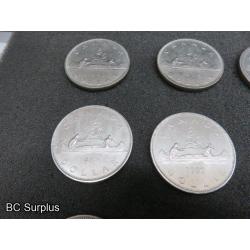 T-688: Canadian One Dollar Coins – 1968 to 1982 – 19 Items