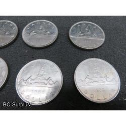 T-688: Canadian One Dollar Coins – 1968 to 1982 – 19 Items