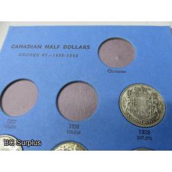 T-689: Canadian Half Dollar Collection – 25 Coins