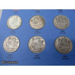 T-689: Canadian Half Dollar Collection – 25 Coins