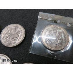 T-693: Canadian Half Dollar Coins – 1941 to 2002 – 14 Items