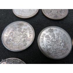 T-693: Canadian Half Dollar Coins – 1941 to 2002 – 14 Items