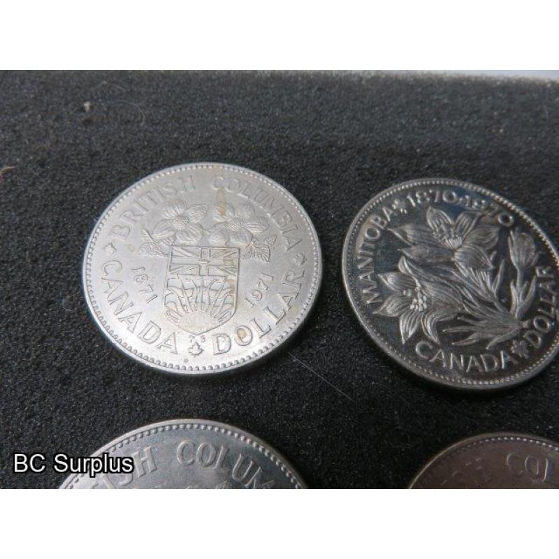 T-694: Canadian Dollar Coins – 1958 to 1973 – 10 Items