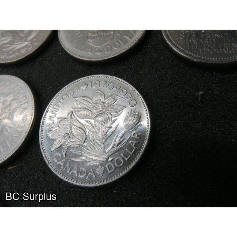 T-694: Canadian Dollar Coins – 1958 to 1973 – 10 Items