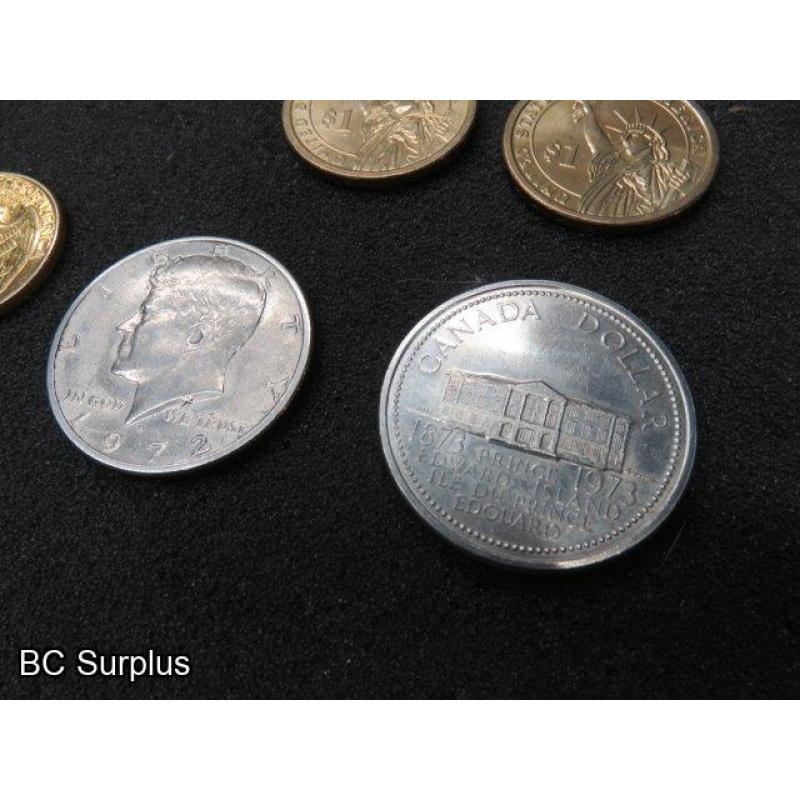 T-696: USA & Canadian Coins – 14 Items