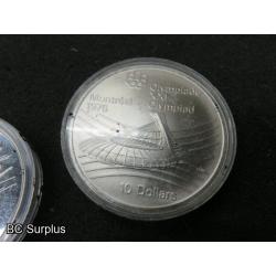 T-698: Olympic Collector Coins - $20; $10; $5 – 3 Items