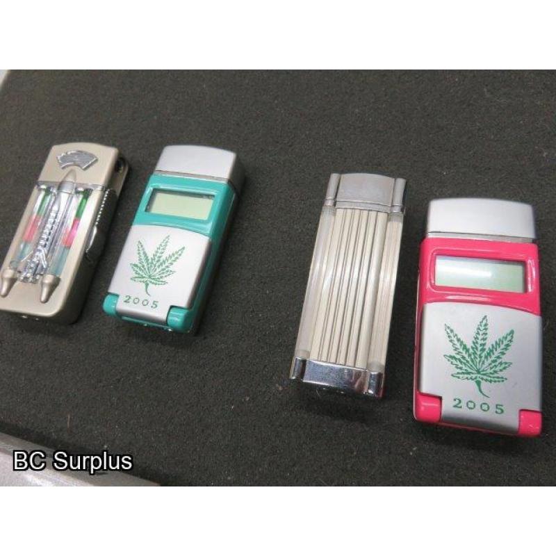 T-704: Collectible Cigarette Lighters – Some Boxed – 6 Items