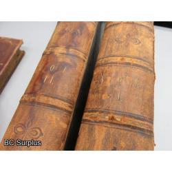 T-712: Vintage Leather Bound Books – 3 Items