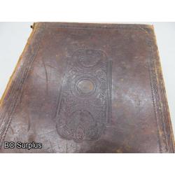 T-712: Vintage Leather Bound Books – 3 Items