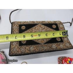 T-716: Vintage Purses & Clutches – Some Beaded – 9 Items