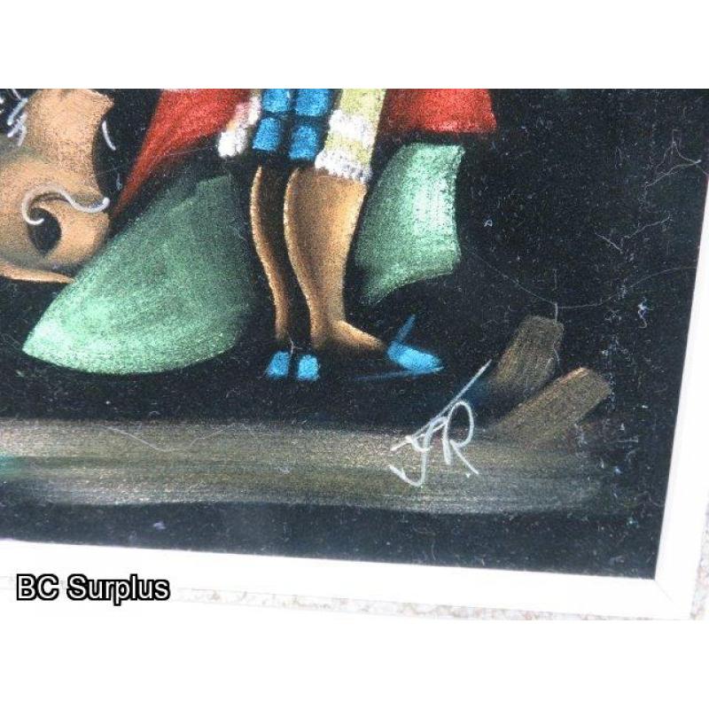 T-708: Vintage Style Mexican Velvet Paintings – 2 Items